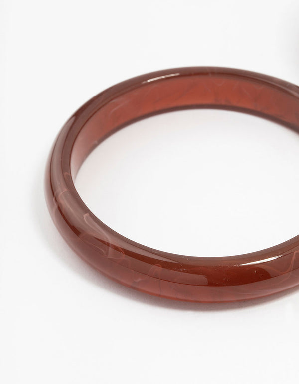 Brown Acrylic Bangles 2-Pack