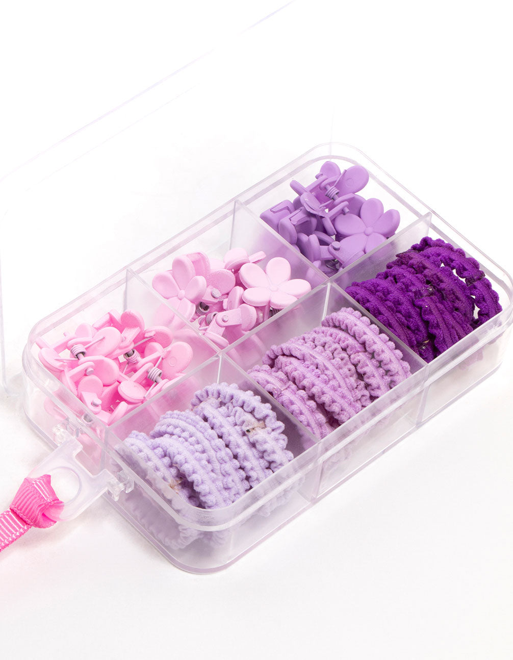 Kids Mixed Purple Hair Ties & Clips Pack