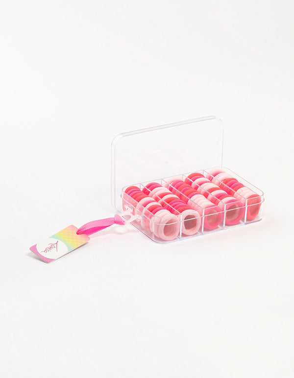 Kids Mixed Pink Hair Ties Pack