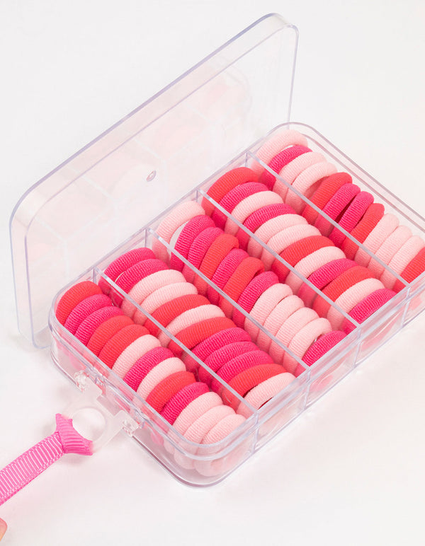 Kids Mixed Pink Hair Ties Pack