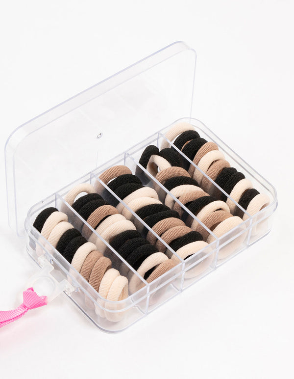 Kids Mixed Brown Hair Ties Pack