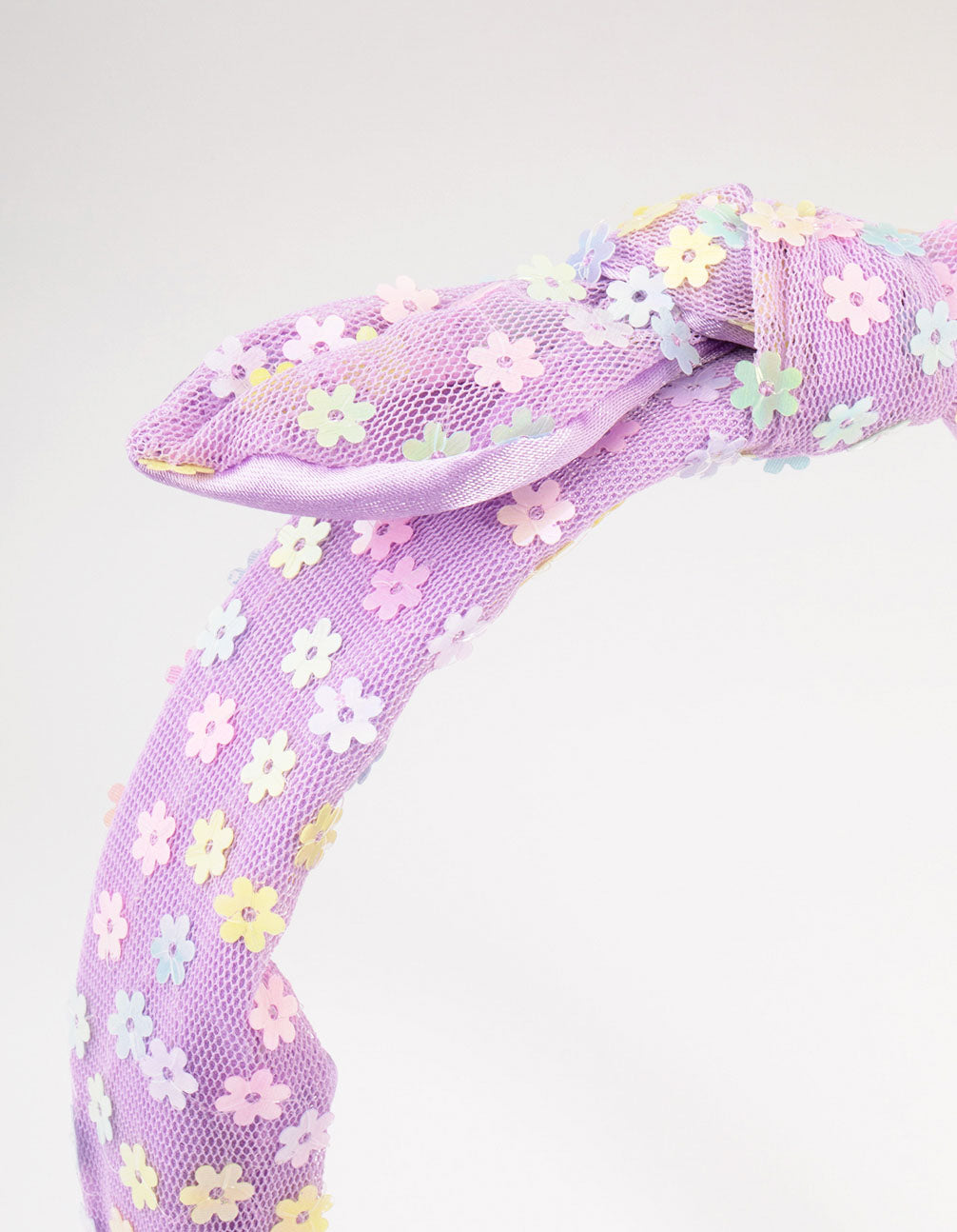 Kids Purple Sequin Flower Headband