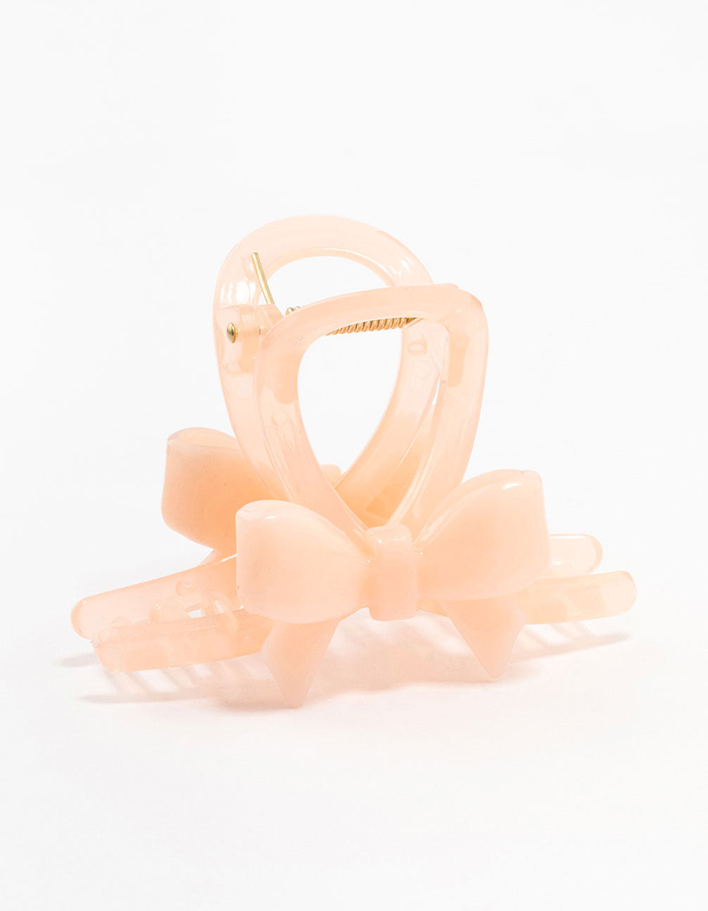 Small Pink Loop Bow Claw Clip