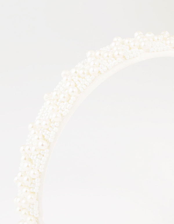 Beaded Mixed Pearl Headband