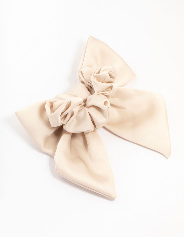 Pink Medium Relaxed Bow Scrunchie