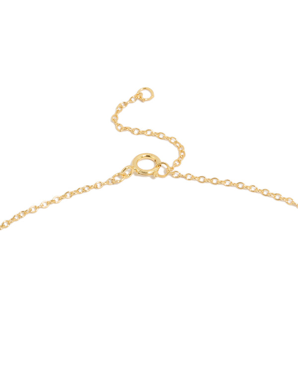 Gold Plated Sterling Silver Letter S Necklace