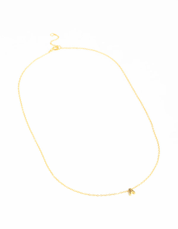 Gold Plated Sterling Silver Letter A Necklace