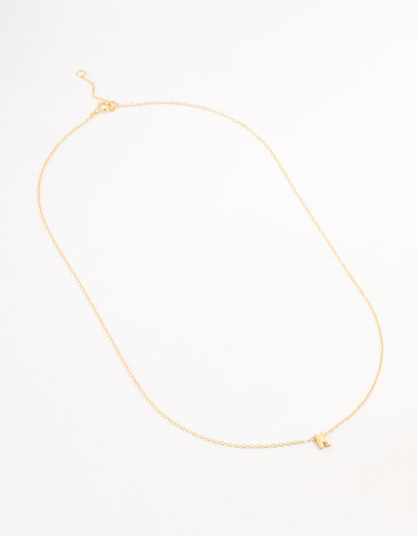 Gold Plated Sterling Silver Initial K Necklace