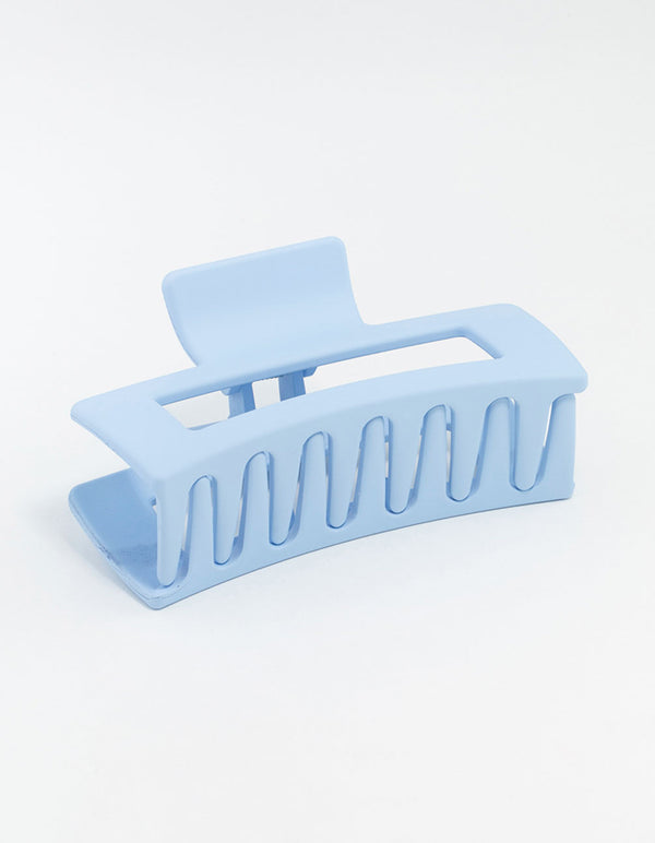 Large Blue Coated Claw Clip