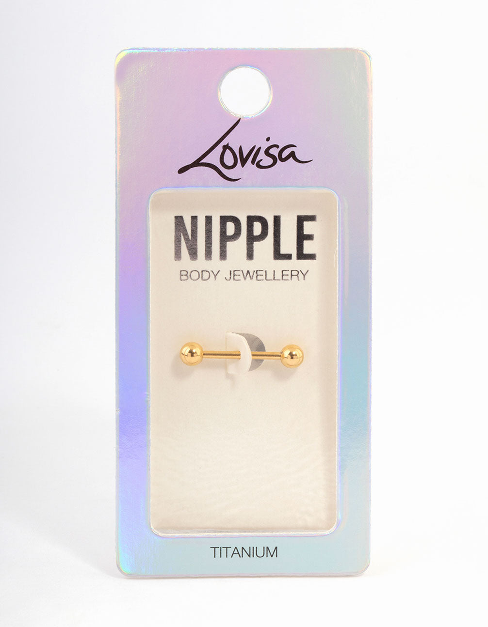 Gold Plated Titanium Basic Nipple Bar