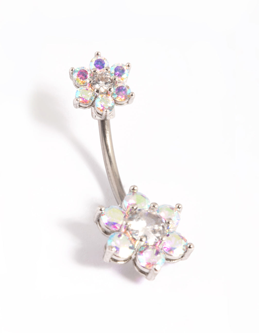 Titanium Double Daisy Belly Ring