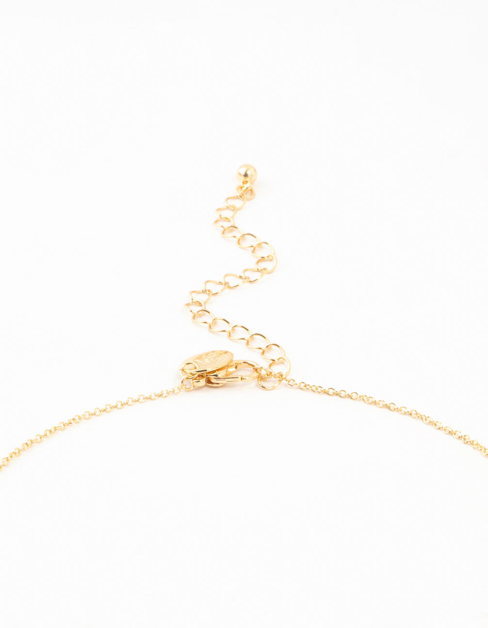 Gold Plated Diamante Celestial Round Necklace