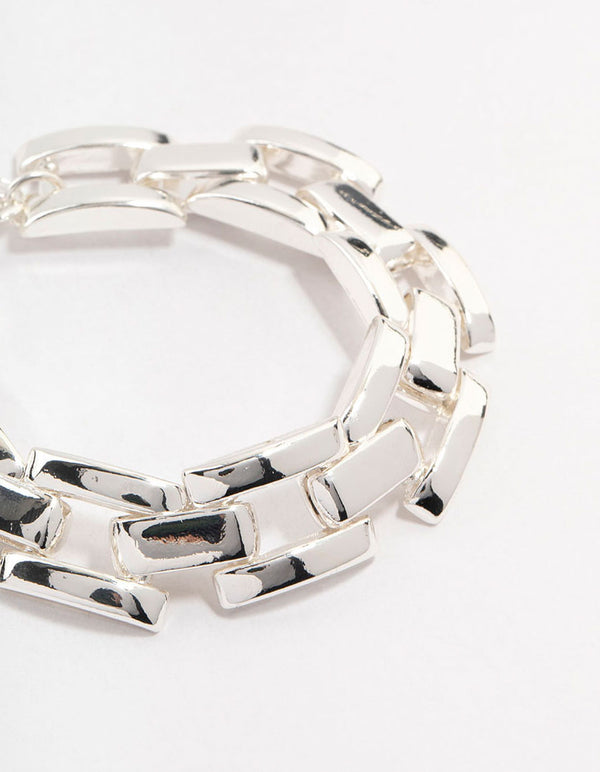 Silver Plated Link Chain Bracelet
