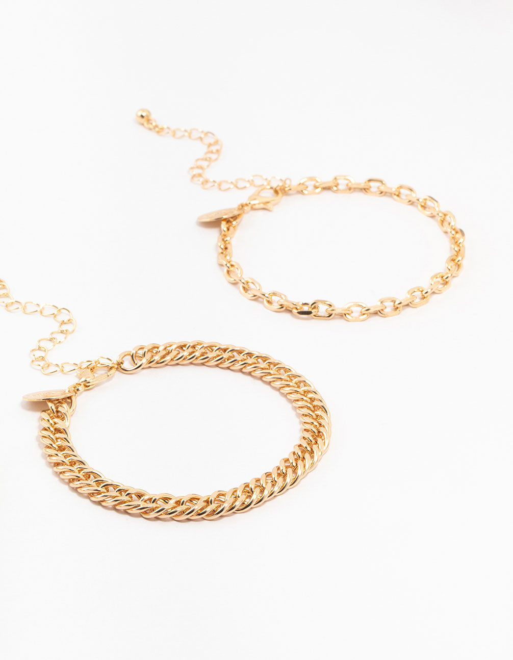 Gold Watch Link Chain Bracelets 4-Packs