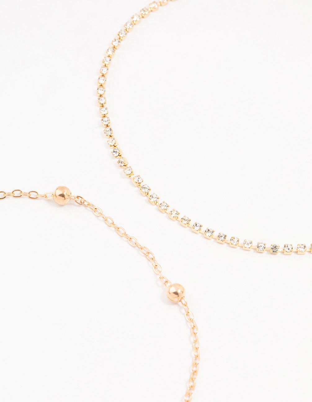 Gold Twisted Cupchain Anklets 3-Pack