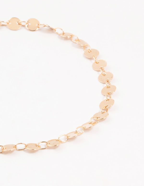 Gold Pearl Diamante Drop Anklets 3-Pack