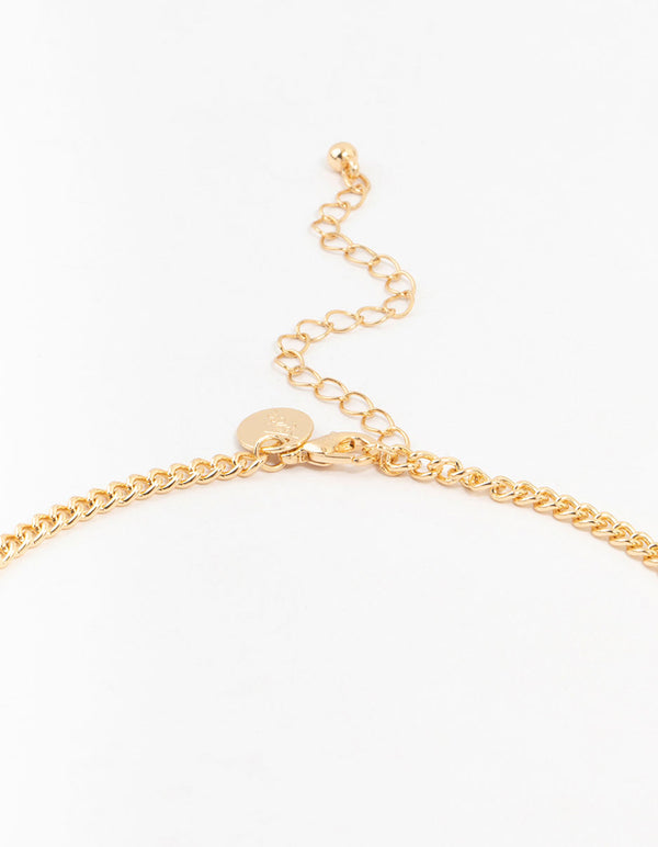 Blue Gold Statement Necklace