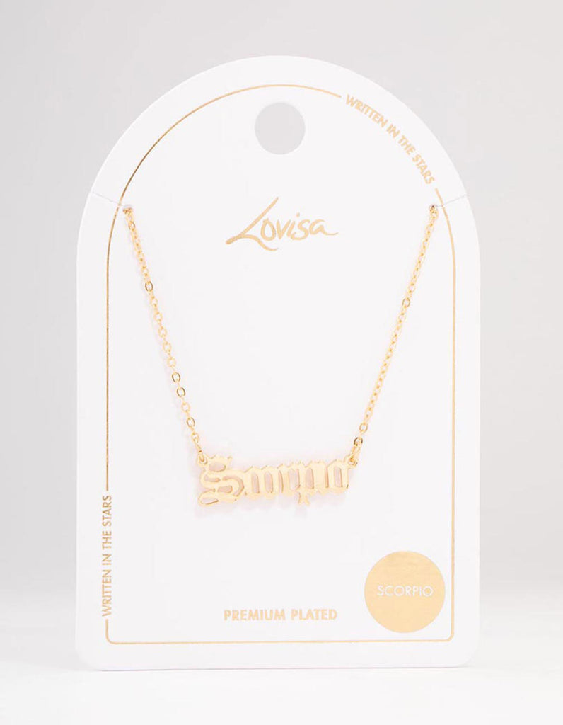 Lovisa Scorpio Script Necklace Necklace Zodiac Pendant Horoscope