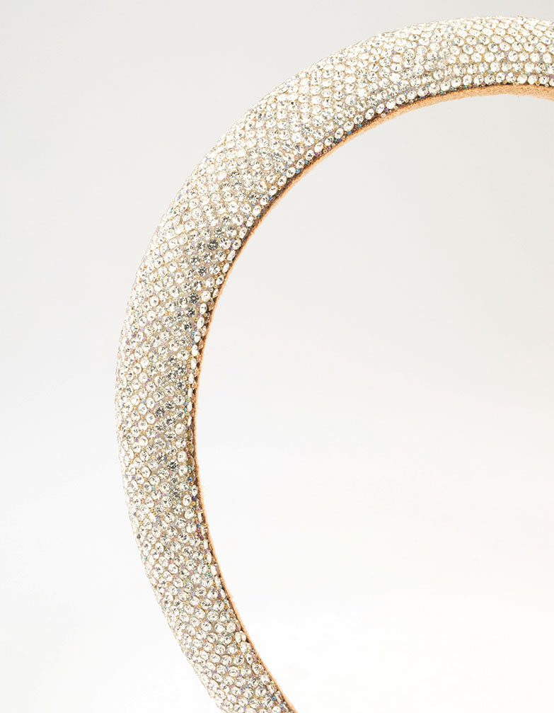 Silver Diamante Thin Mixed Metals Headband