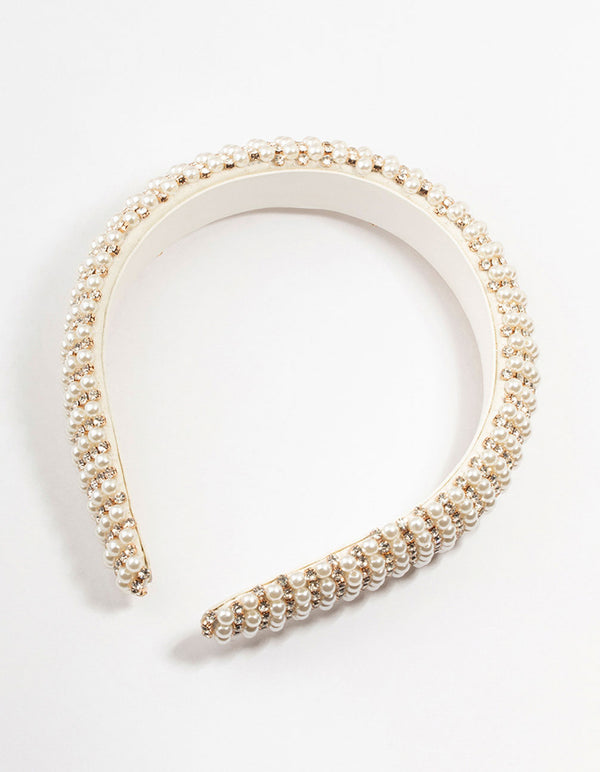 Pearl & Diamante Thick Headband