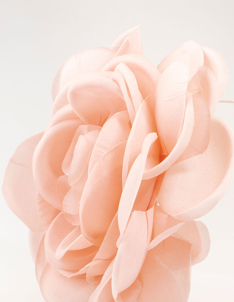 Large Pink Fabric Flower Headband