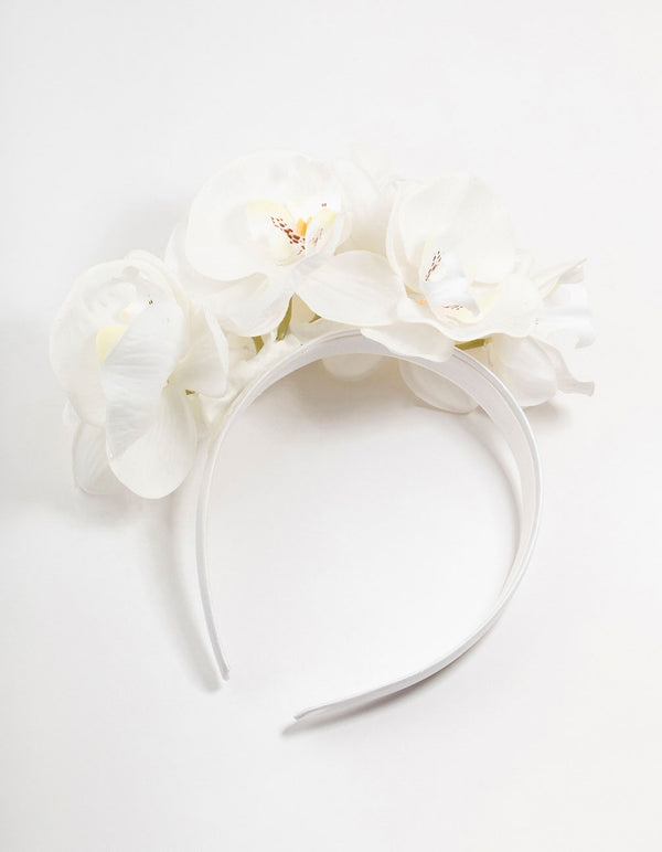 Plastic Large Orchid Headband