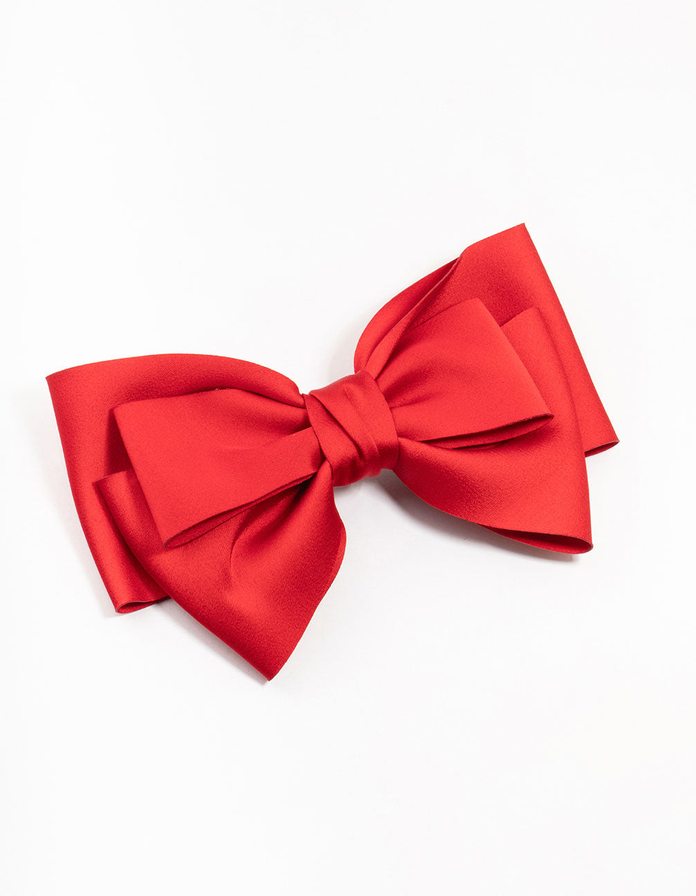 Large Red Fabric Bow Clip