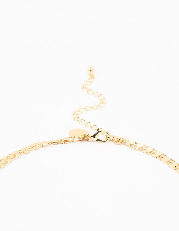 Gold Plated Vintage Chain Necklaces 2- Pack
