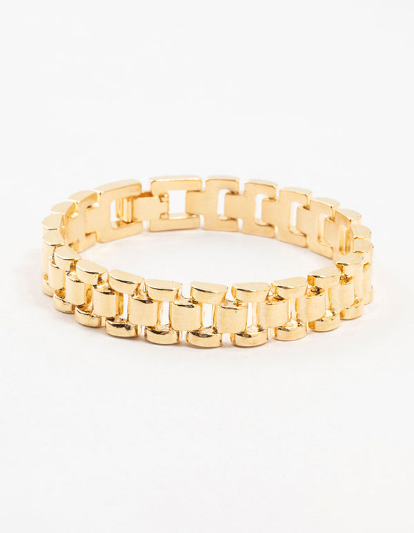 Gold Plated Watch Chain Bracelet