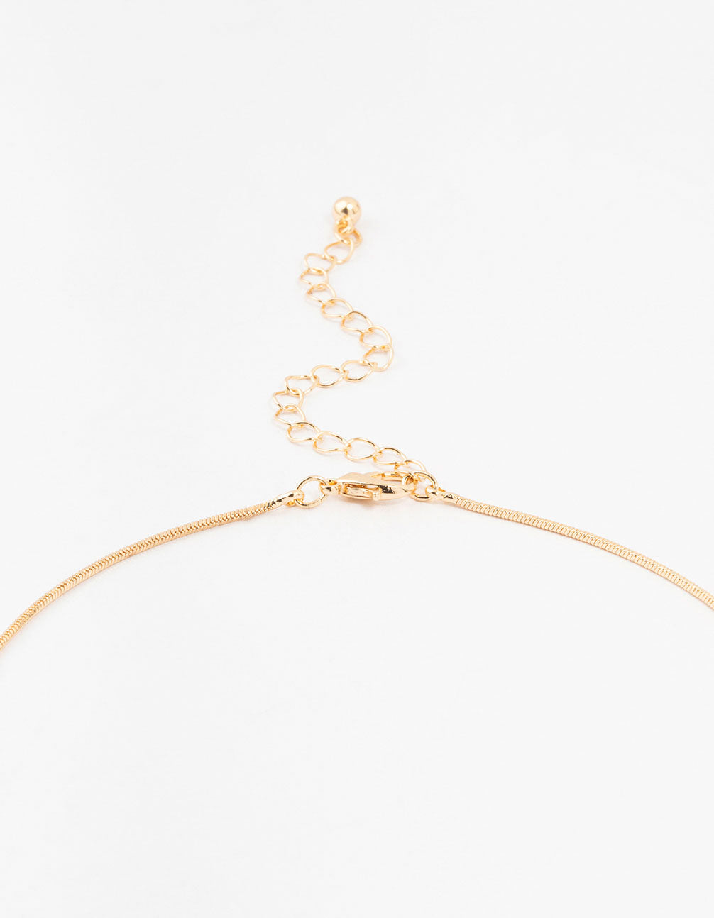 Gold Circle Cubic Zirconia Stone Necklace