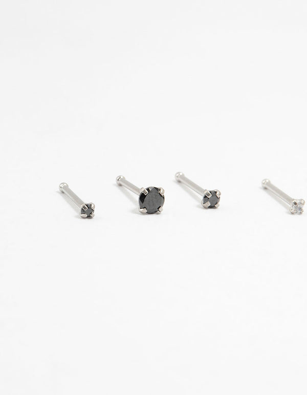 Surgical Steel Graduating Nose Studs 6-Pack