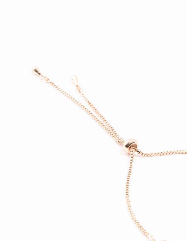 Rose Gold Plated Multiple Flowers Bracelet