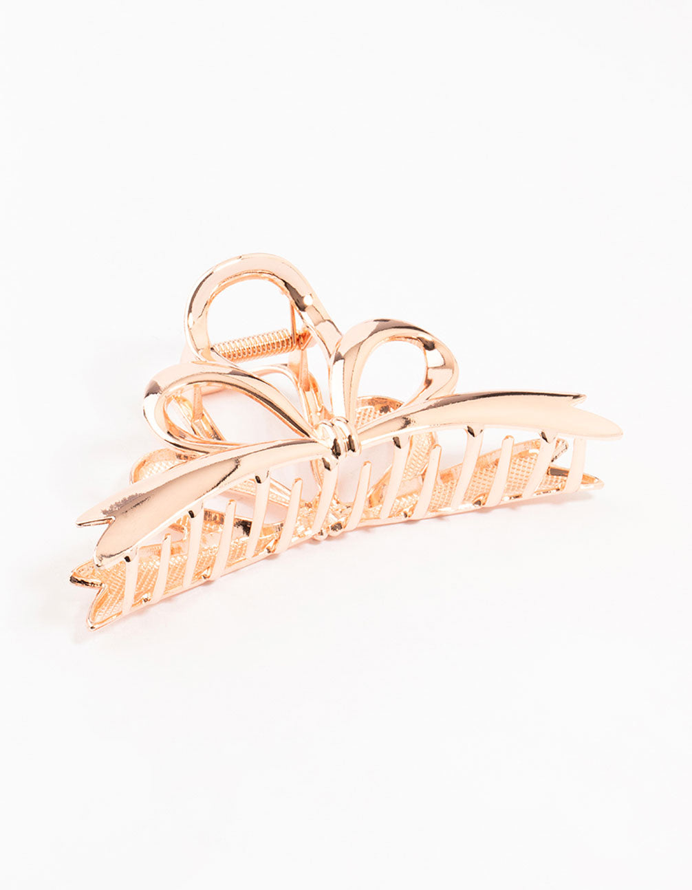 Rose Gold Bow Claw Clip