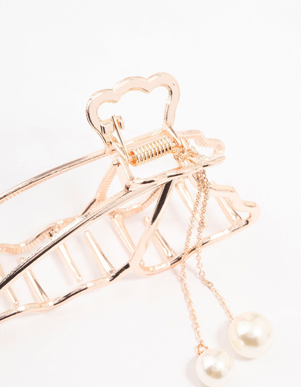 Rose Gold Butterfly & Pearl Claw Clip