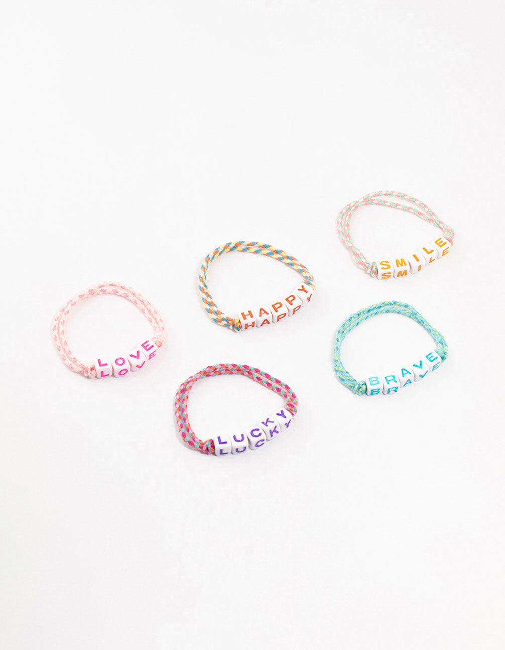 Kids Multicoloured Cord Beaded Bracelet Pack