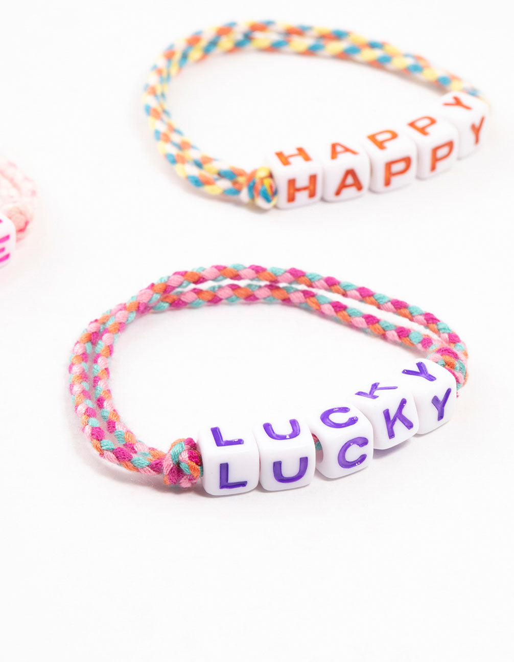 Kids Multicoloured Cord Beaded Bracelet Pack