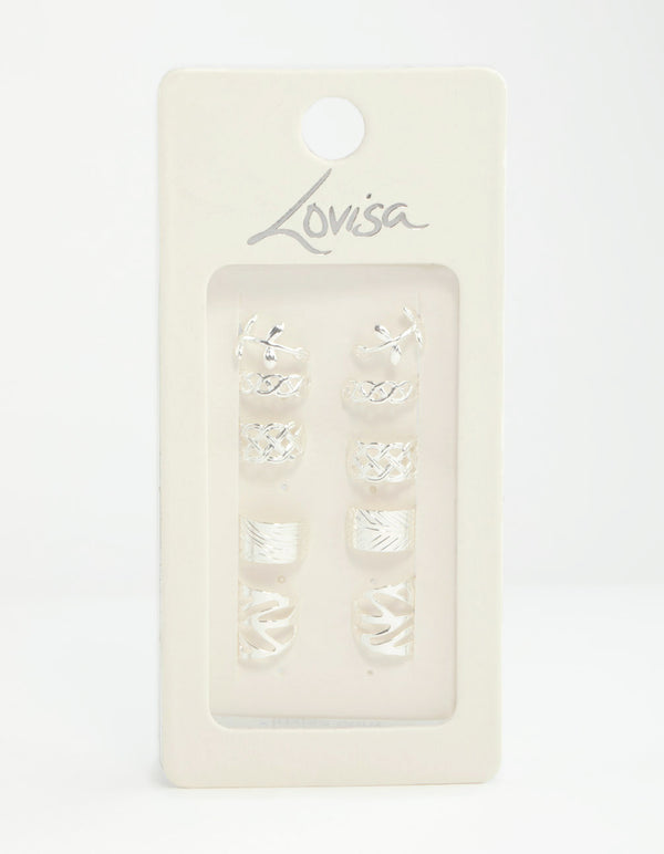 Silver Roman Leaf Cuff 10-Pack