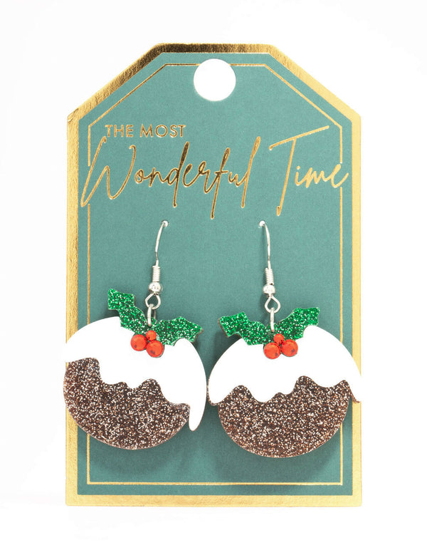 Acrylic Pudding Drop Earrings