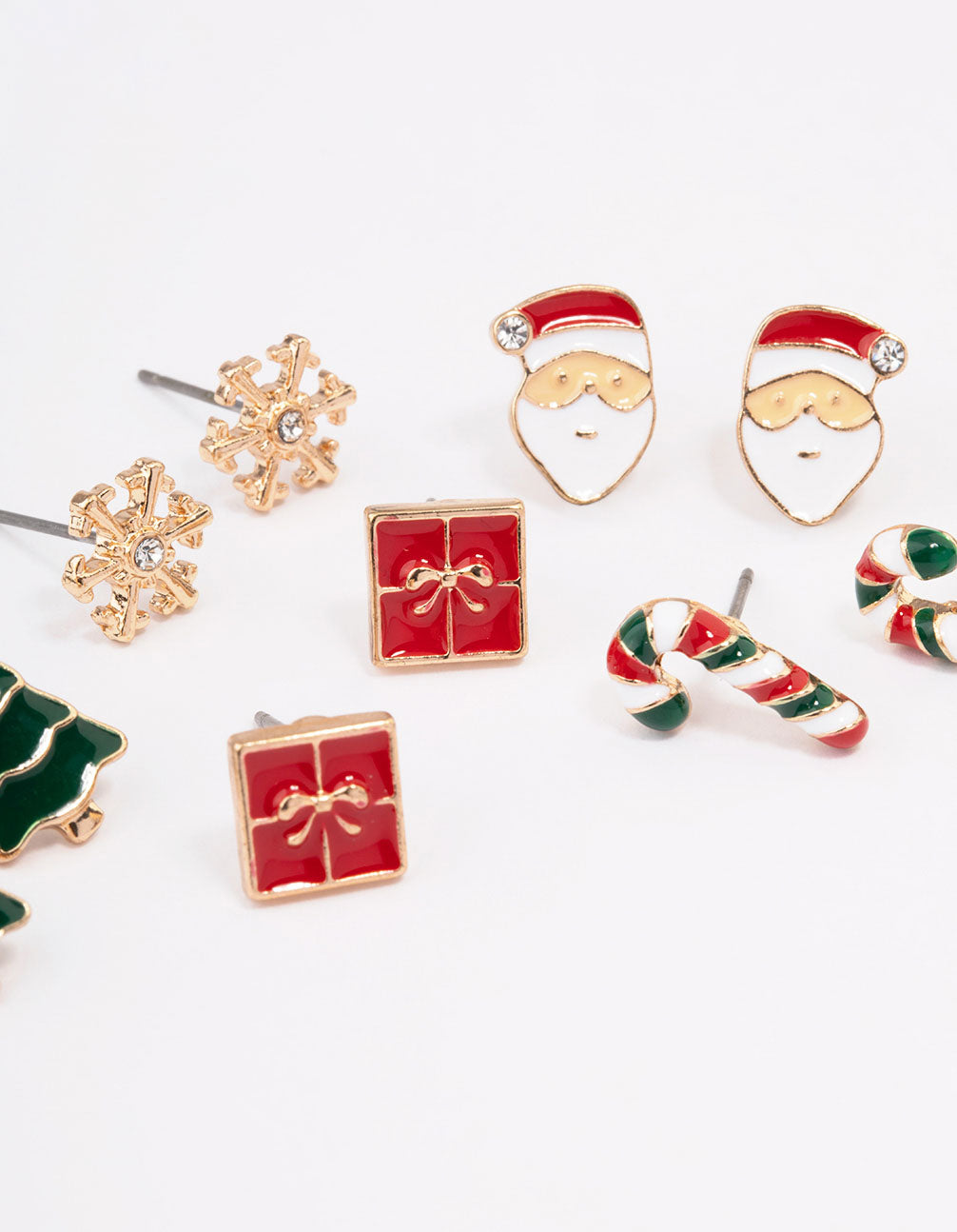 Snowflake & Present Earrings 5-Pack