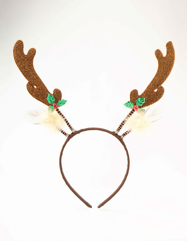 Glitter Reindeer Headband