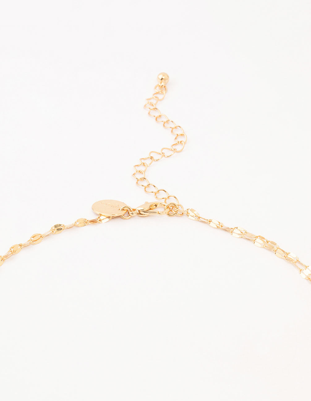 Gold Plated Flat Cable Layered Y-Necklace