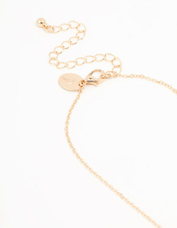 Kids Gold Share & Tear Shaker Snowflake Necklace Set