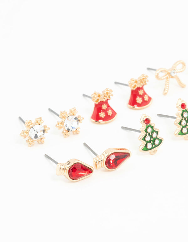 Kids Lolly & Bells Stud Earrings 6-Pack