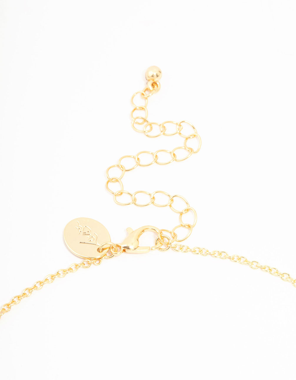 Large Real Gold Plated Cubic Zirconia Looped Bow & Freshwater Pearl Necklace