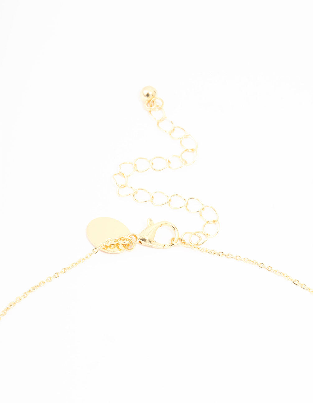 Real Gold Plated Baguette Cut Cubic Zirconia Bow Y-Necklace