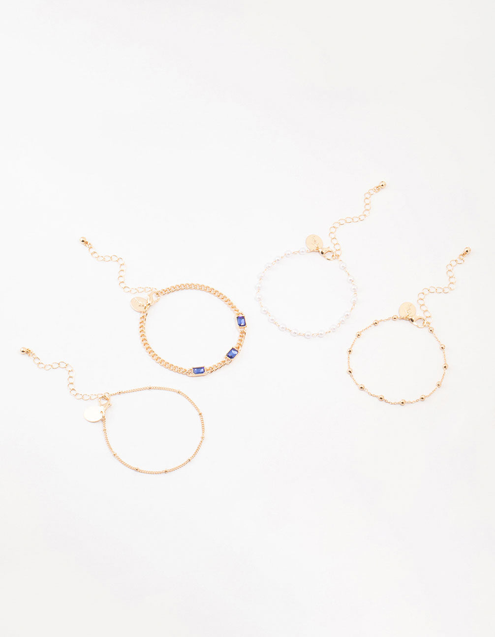 Gold Bag Chain Bracelet 4-Pack