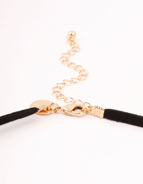 Gold Knotted Pendant Cord Necklace