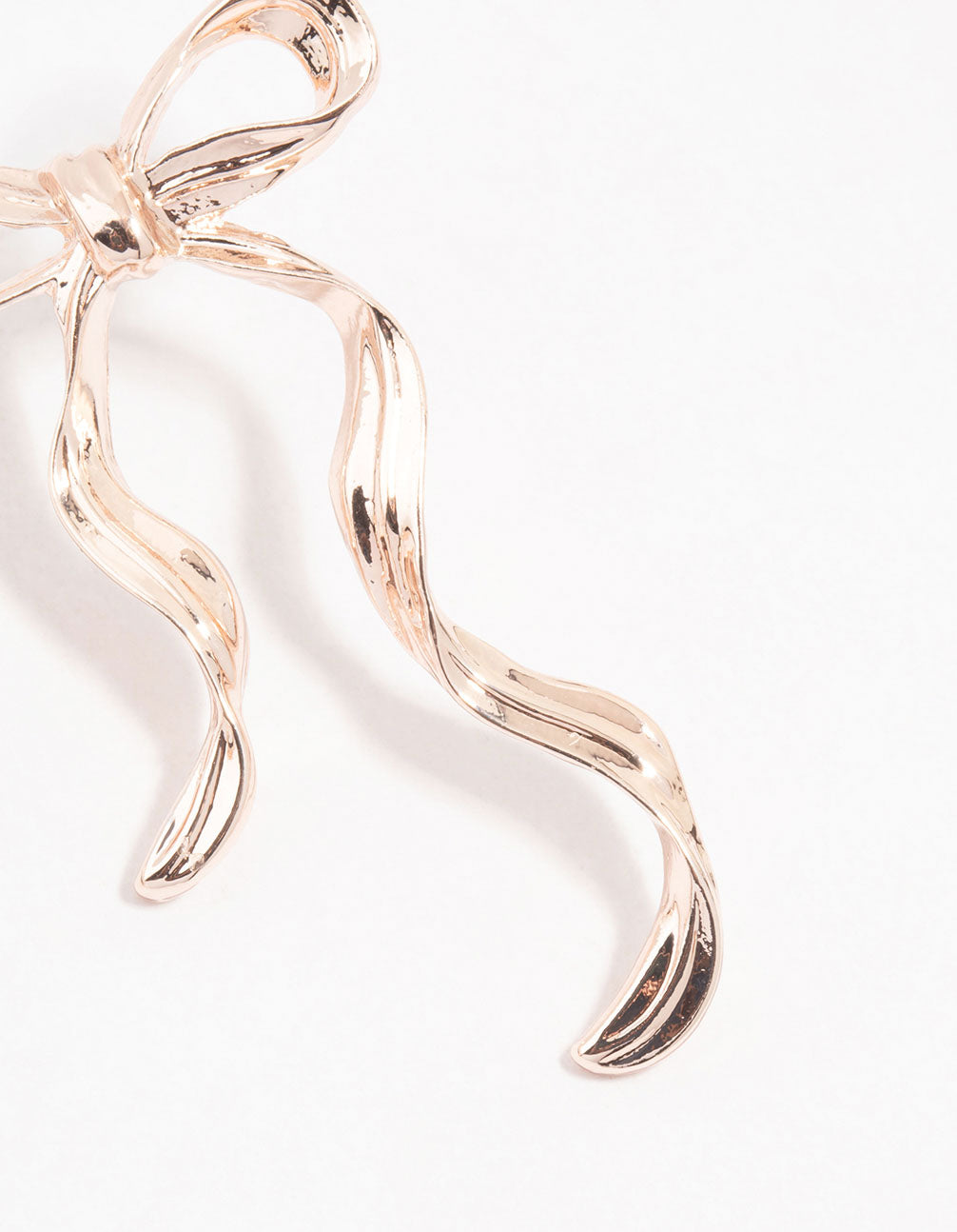 Rose Gold Plated Bow Stud Earrings