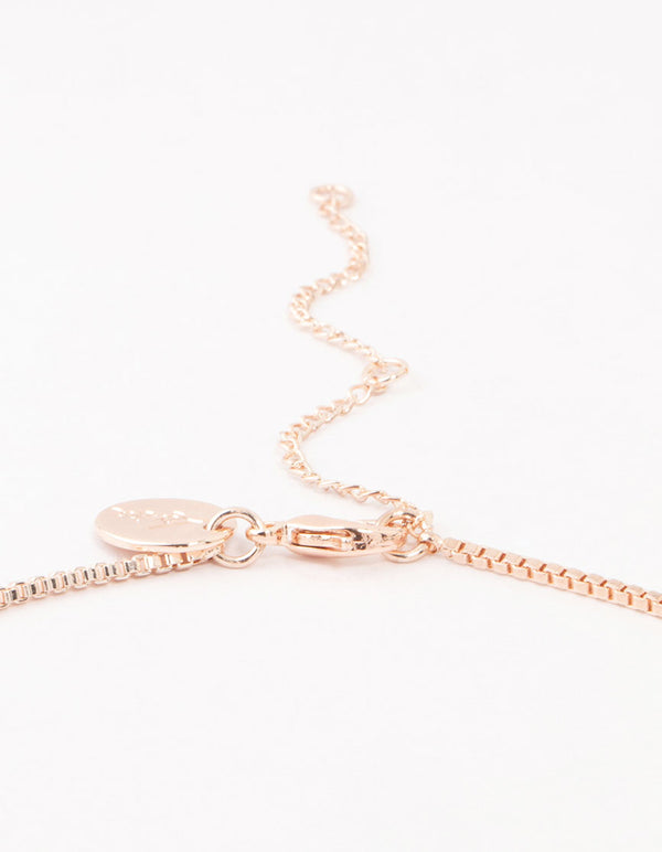 Rose Gold Plated Swirl Pendant Necklace