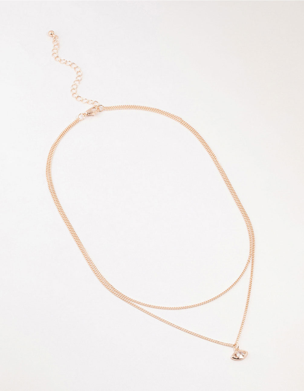 Rose Gold Plated Evil Eye Necklaces 2-Pack